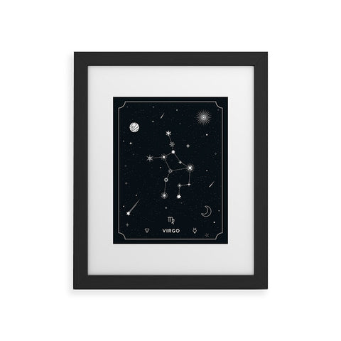 Cuss Yeah Designs Virgo Star Constellation Framed Art Print