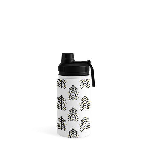 Cynthia Haller Black and gold spiky tree Water Bottle