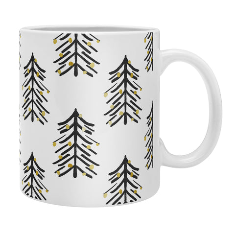 Cynthia Haller Black and gold spiky tree Coffee Mug