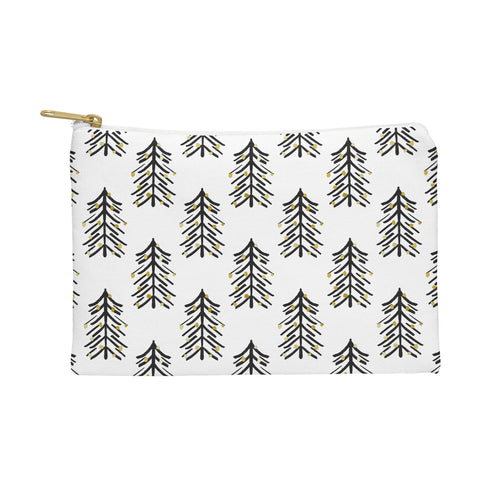 Cynthia Haller Black and gold spiky tree Pouch