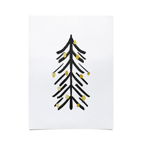 Cynthia Haller Black and gold spiky tree Poster
