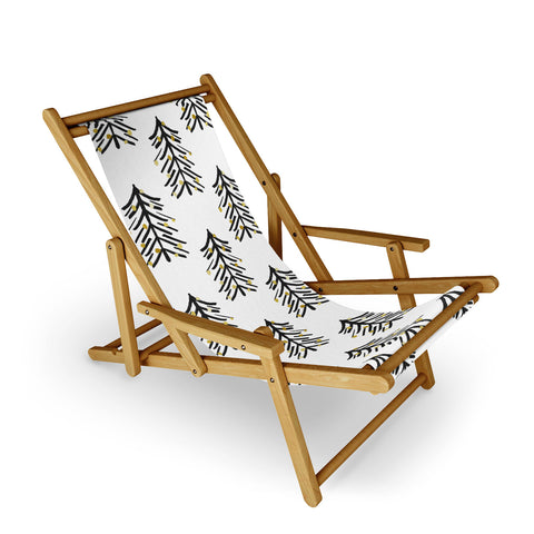 Cynthia Haller Black and gold spiky tree Sling Chair
