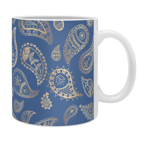 Cynthia Haller Classic blue and gold paisley Coffee Mug