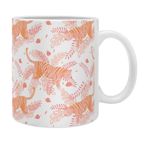 Cynthia Haller Orange and pink tiger Coffee Mug