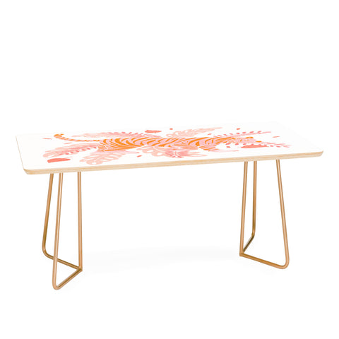 Cynthia Haller Orange and pink tiger Coffee Table