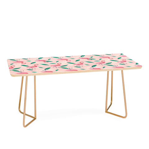 Cynthia Haller Pink flamingo tropical pattern Coffee Table