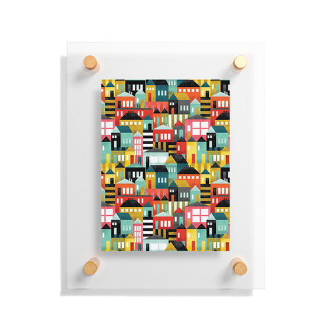 CynthiaF Bauhouses Floating Acrylic Print