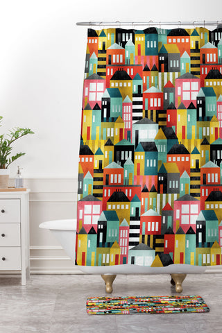 CynthiaF Bauhouses Shower Curtain And Mat