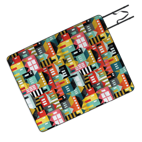 CynthiaF Bauhouses Picnic Blanket