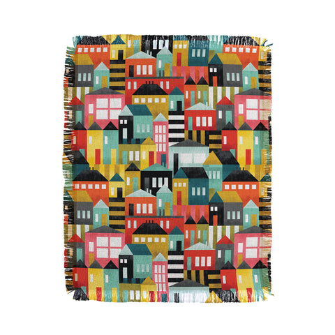 CynthiaF Bauhouses Throw Blanket