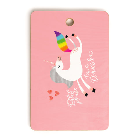 CynthiaF Bitch Please Im a Unicorn Cutting Board Rectangle