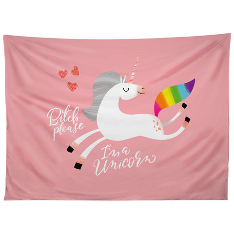 CynthiaF Bitch Please Im a Unicorn Tapestry