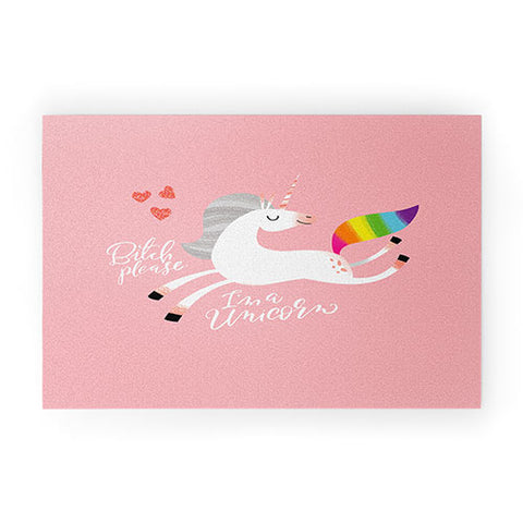 CynthiaF Bitch Please Im a Unicorn Welcome Mat
