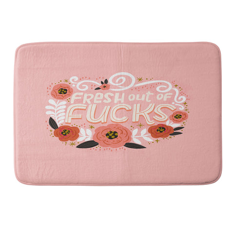 CynthiaF Fresh Out of Fucks Memory Foam Bath Mat
