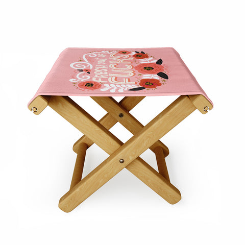 CynthiaF Fresh Out of Fucks Folding Stool