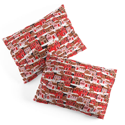 CynthiaF Gingerbread Village Pillow Shams