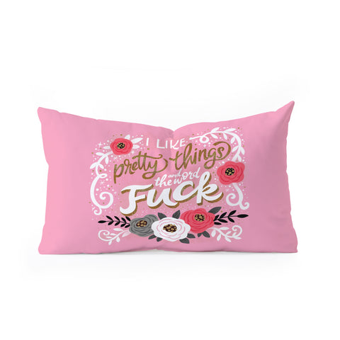 CynthiaF I Like Pretty Things Oblong Throw Pillow