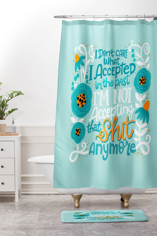 CynthiaF Not Accepting Shit Shower Curtain And Mat