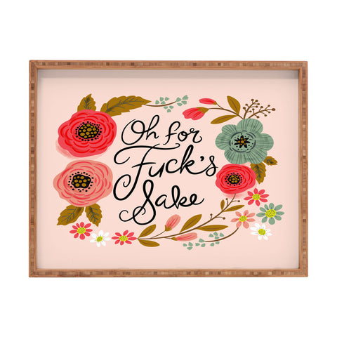 CynthiaF Pretty Sweary Oh FFS Rectangular Tray