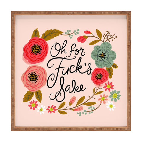 CynthiaF Pretty Sweary Oh FFS Square Tray