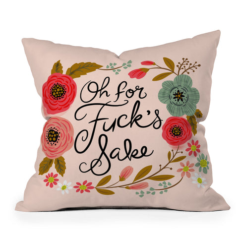 CynthiaF Pretty Sweary Oh FFS Throw Pillow