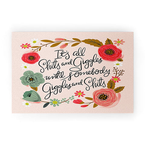 CynthiaF Pretty Sweary Shits n Giggles Welcome Mat