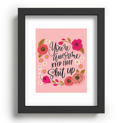 CynthiaF Pretty Sweary Youre Awesome Ke Recessed Framing Rectangle