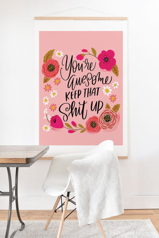 CynthiaF Pretty Sweary Youre Awesome Ke Art Print And Hanger