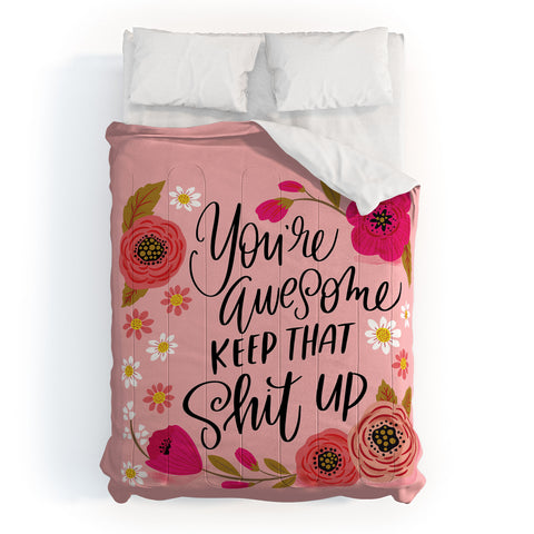 CynthiaF Pretty Sweary Youre Awesome Ke Comforter