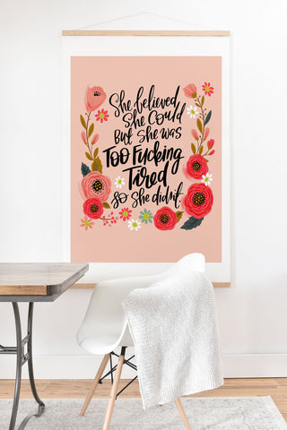 CynthiaF She Was Too Fucking Tired Art Print And Hanger