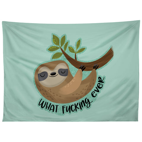 CynthiaF Sloth says Whatfuckingever Tapestry