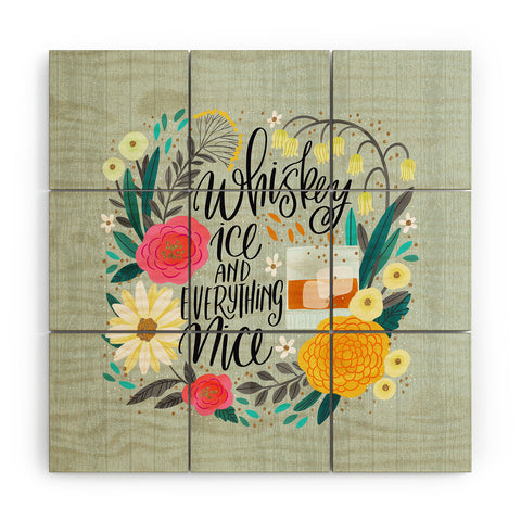 CynthiaF Whiskey Ice and Everything Nic Wood Wall Mural