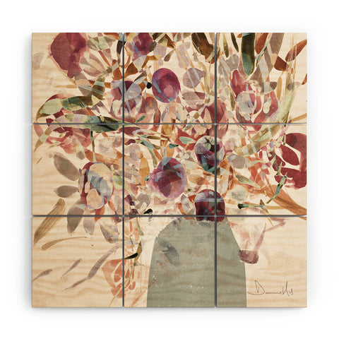 Dan Hobday Art Blooms 1 Wood Wall Mural