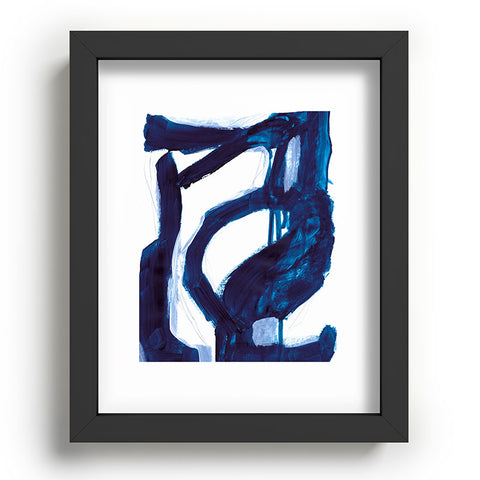 Dan Hobday Art Blue Abstract Recessed Framing Rectangle