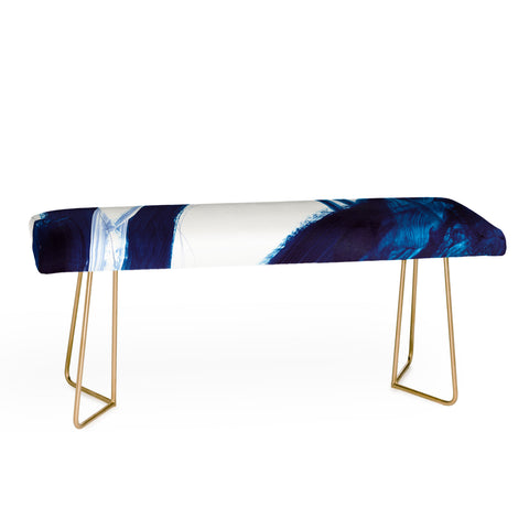 Dan Hobday Art Blue Abstract Bench