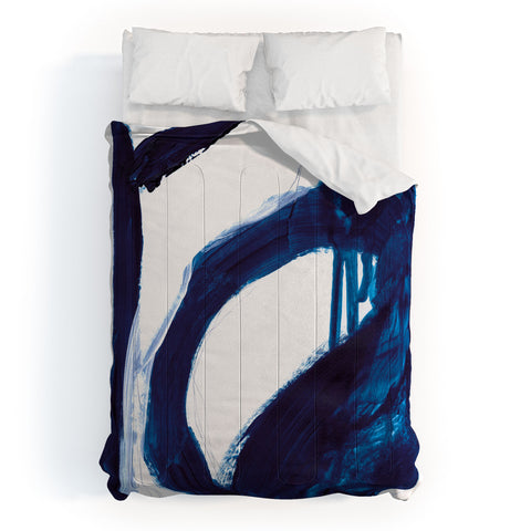 Dan Hobday Art Blue Abstract Comforter