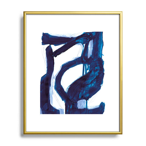 Dan Hobday Art Blue Abstract Metal Framed Art Print