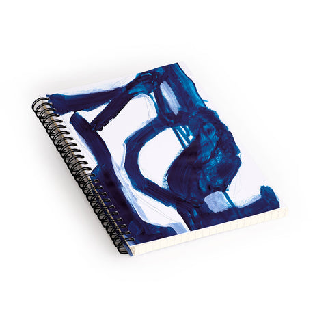 Dan Hobday Art Blue Abstract Spiral Notebook
