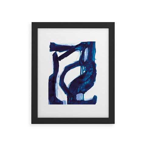 Dan Hobday Art Blue Abstract Framed Art Print