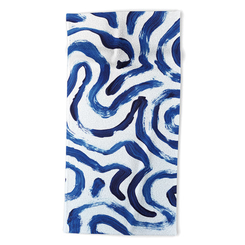 Dan Hobday Art Blue Minimal Beach Towel