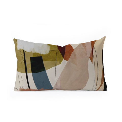Dan Hobday Art Collage 1 Oblong Throw Pillow