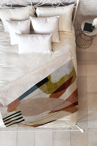 Dan Hobday Art Collage 1 Fleece Throw Blanket