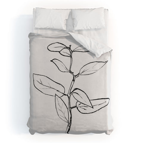 Dan Hobday Art Eucalyptus sapling Duvet Cover