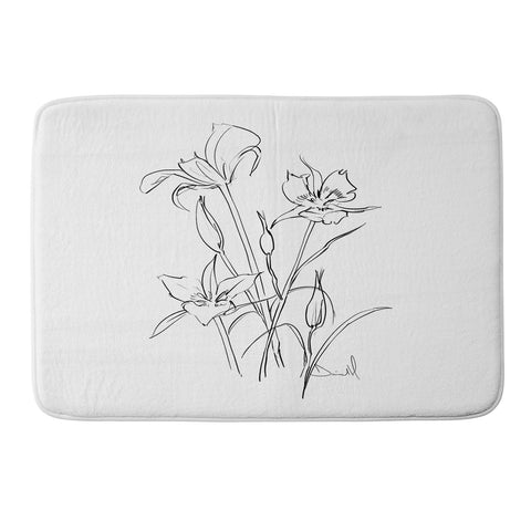 Dan Hobday Art Floral 01 Memory Foam Bath Mat