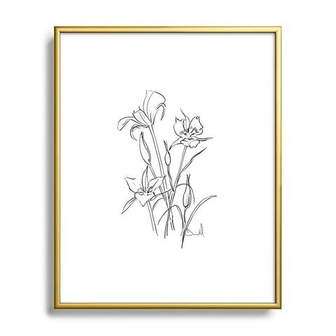 Dan Hobday Art Floral 01 Metal Framed Art Print