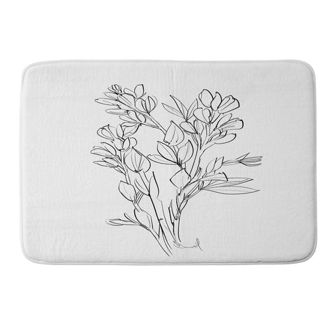 Dan Hobday Art Floral 02 Memory Foam Bath Mat