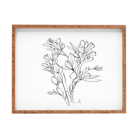 Dan Hobday Art Floral 02 Rectangular Tray