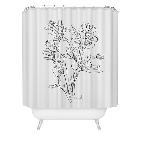 Dan Hobday Art Floral 02 Shower Curtain