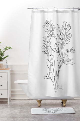 Dan Hobday Art Floral 02 Shower Curtain And Mat