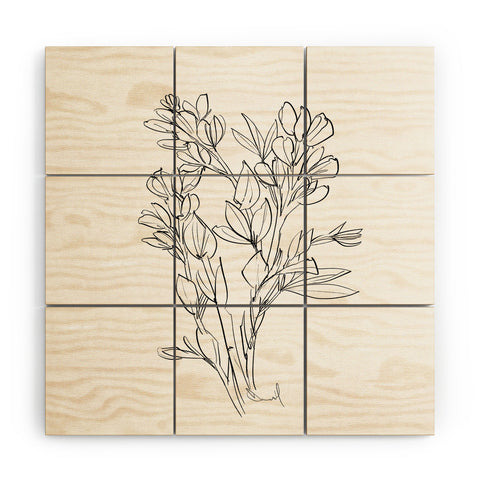 Dan Hobday Art Floral 02 Wood Wall Mural